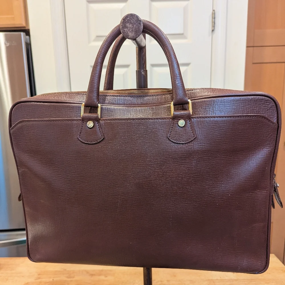 Burberrys Leather Business Bag EUC